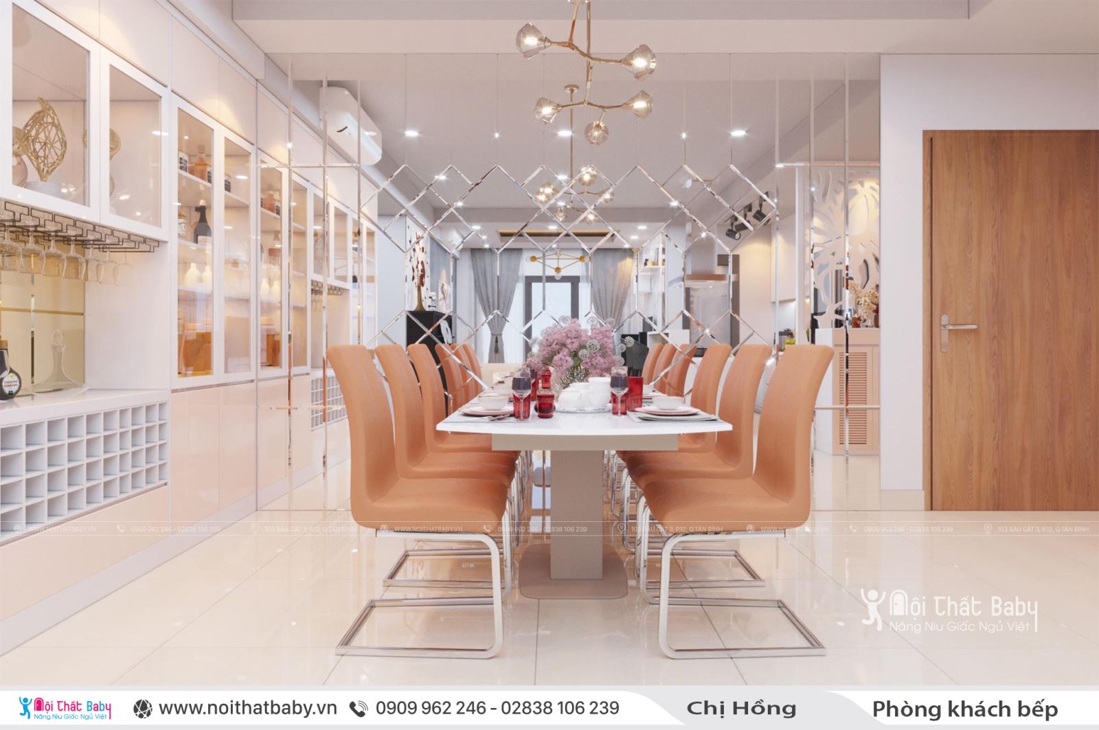 Thiết kế nội thất chung cư hiện đại căn 104m2 Emerald Celadon City